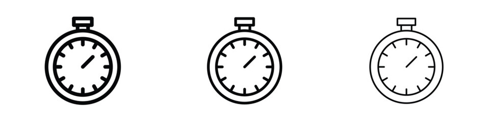 Stopwatch icon editable. Design template vector
