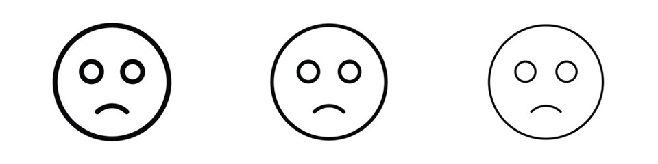 Sad icon editable. Design template vector