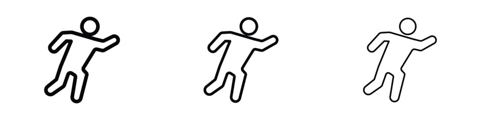 Running icon editable. Design template vector