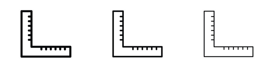 Ruler combined icon editable. Design template vector
