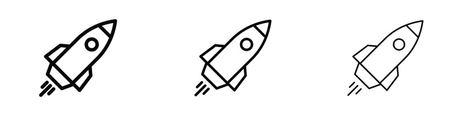 Rocket launch icon editable. Design template vector