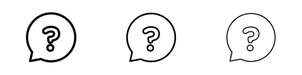 Question icon editable. Design template vector