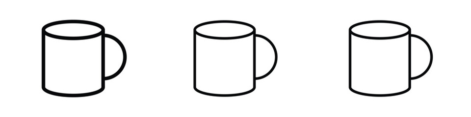 Mug icon editable. Design template vector