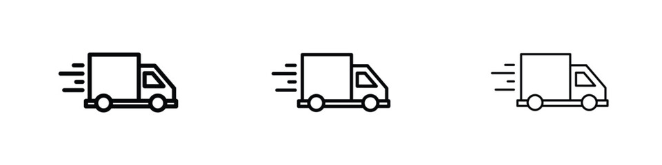 Moving truck icon editable. Design template vector