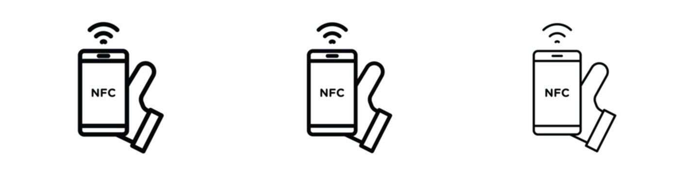 NFC communication icon editable. Design template vector