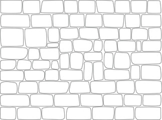 Hand-drawn brick wall, seamless pattern 2 