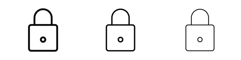 Lock icon editable. Design template vector