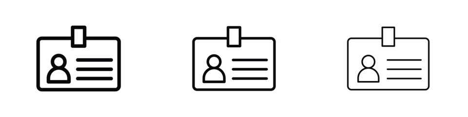 ID badge icon editable. Design template vector