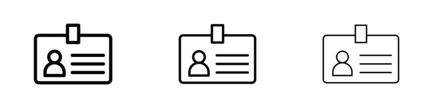 ID badge icon editable. Design template vector