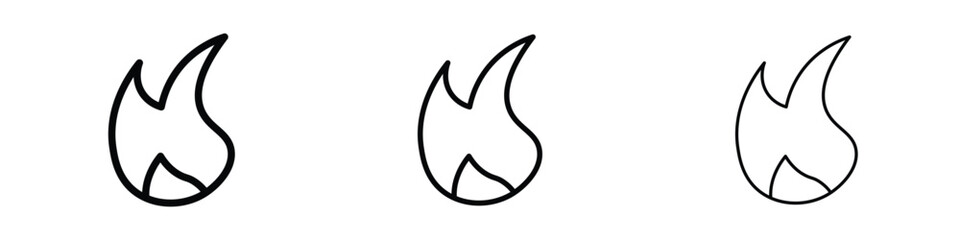 Obraz premium Flame icon editable. Design template vector
