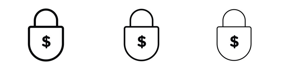 Fixed price icon editable. Design template vector