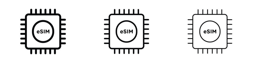 ESIM icon editable. Design template vector