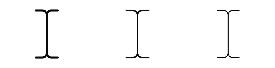 Cursor text icon editable. Design template vector