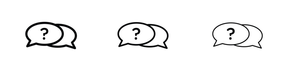 Comment question icon editable. Design template vector