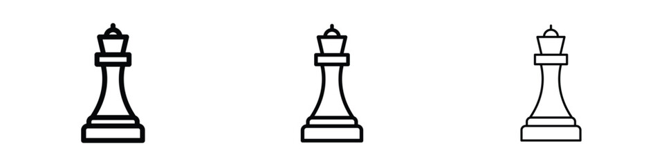 Chess queen icon editable. Design template vector