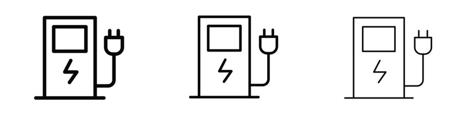 Charging station icon editable. Design template vector