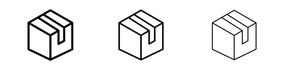 Box icon editable. Design template vector