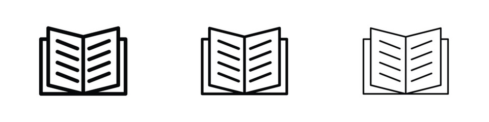 Book icon editable. Design template vector