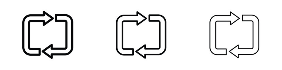 Arrows repeat icon editable. Design template vector
