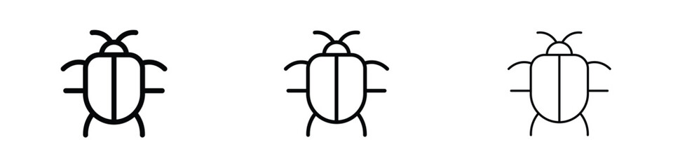 Bug icon editable. Design template vector
