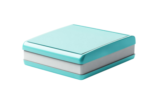 A delightful pastel teal jewelry box hinting at timeless elegance and cherished memories a on transparent background