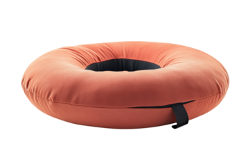 Supportive coral cushion a symbol of comfort and gentle healing ideal for post surgery on transparent background