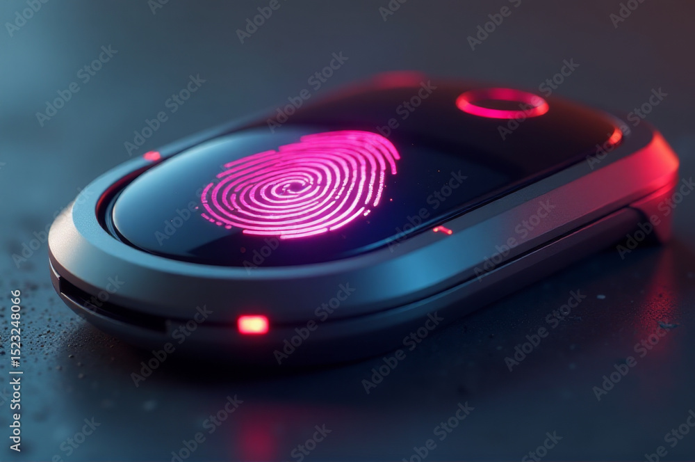 Poster a detailed shot of a cell phone screen with a fingerprint left behind, useful for tech or security-r