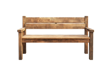 An inviting weathered wood park bench beckons silent reflection a peaceful pause in the on transparent background