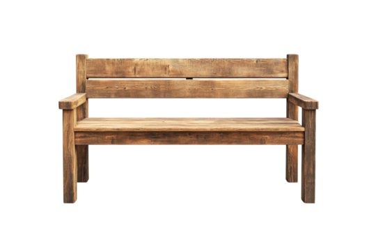 An inviting weathered wood park bench beckons silent reflection a peaceful pause in the on transparent background