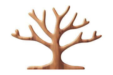 A symbolic wooden tree with branching limbs representing growth and resilience set against a on transparent background