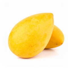 Raspuri Mangoes on Isolated White Background – Indian Aromatic Variety with Golden Skin and Soft Flesh