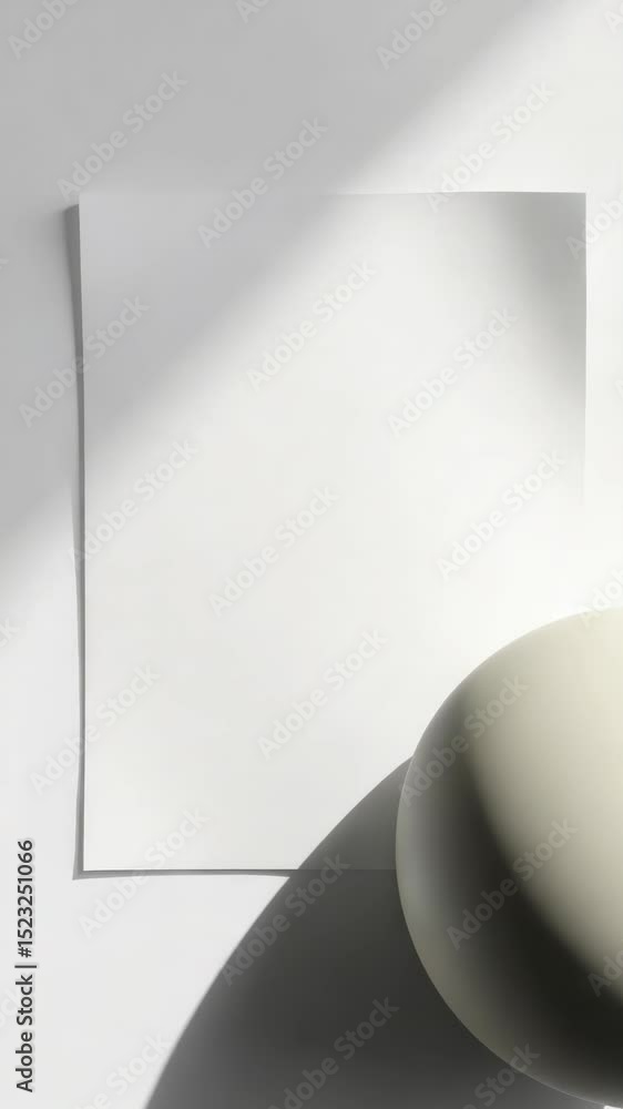Aufkleber a clean and simple image of a blank piece of paper on a white background, perfect for use in office 