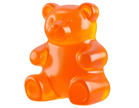 Osito de gomita de dulce colorido sin fondo en png