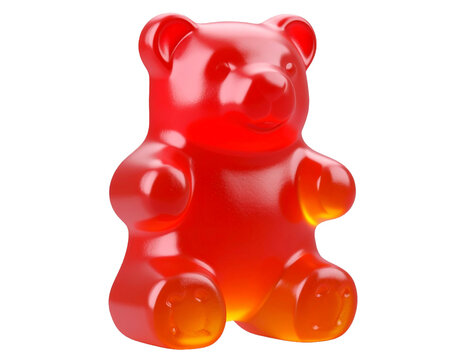 Osito de gomita de dulce colorido sin fondo en png