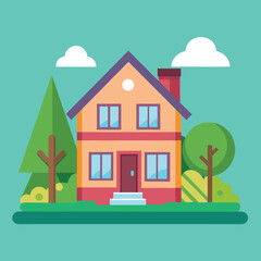Fototapeta premium house and tree