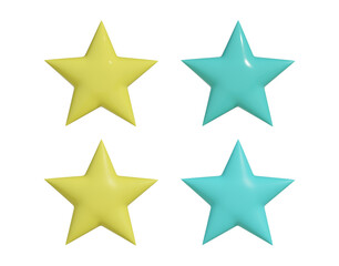 Fototapeta premium Star 3D. rating sign. favourite star icon