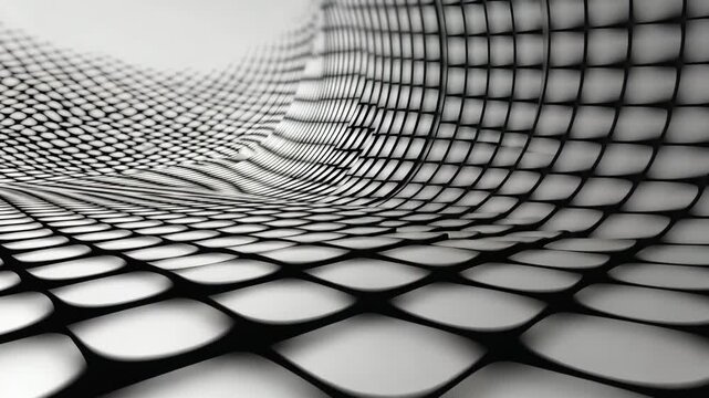 Techno Metal Pattern Backgrounds with 3D Grid and Circle Texture