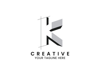Letter K architect logo, and construction logo design