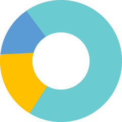 円グラフのグラフィック素材イラスト