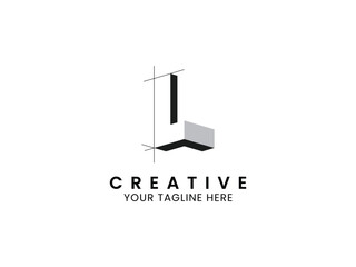 Letter L architect logo, and construction logo design