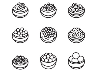 Caviar Simple 2D Line Illustration