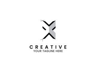 Letter X architect logo, and construction logo design