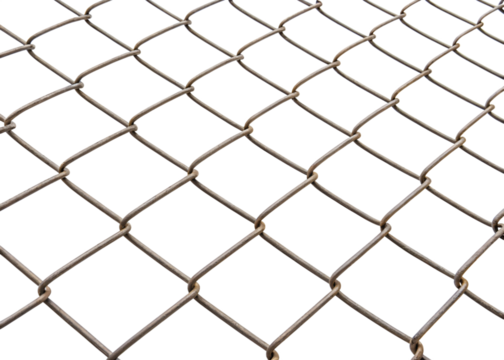 Chain link fence, isolated PNG transparent background - Powered by Adobe