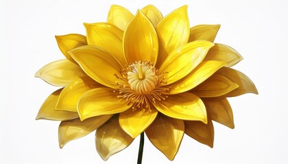 yellow flower isolated on white background