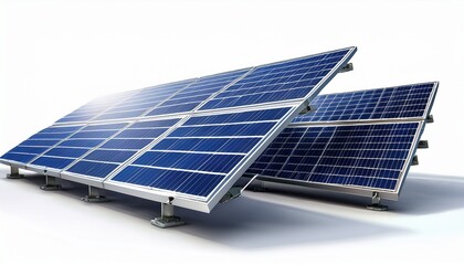 solar panels on a white background