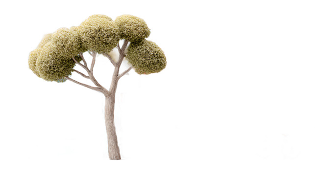 Miniature Artificial Tree with Textured Foliage and Branches