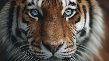 Majestic Tiger's Close-Up Gaze