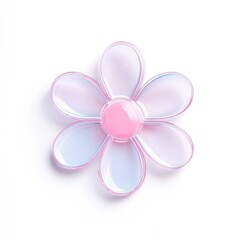 Fototapeta premium Pink and translucent flower design
