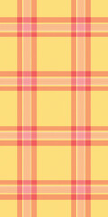 Vibrant yellow and coral plaid pattern.  Perfect for textile design, website backgrounds, or packaging.  This cheerful, minimalist design evokes feelings of warmth and summer.