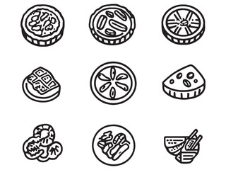 Chocolate Pecan Pie Minimal Vector Illustration